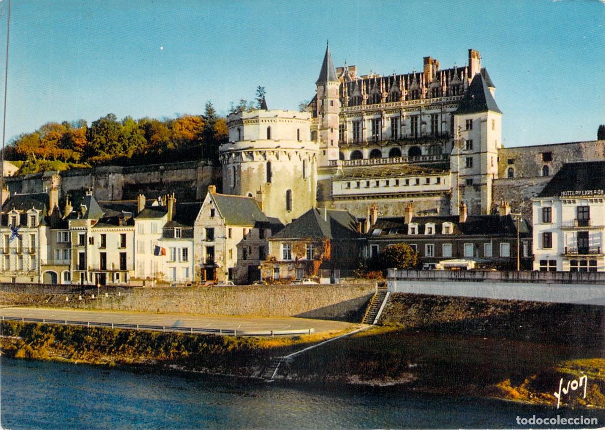 Postales: Postal del Castillo de Amboise en el Valle del Loira, Francia