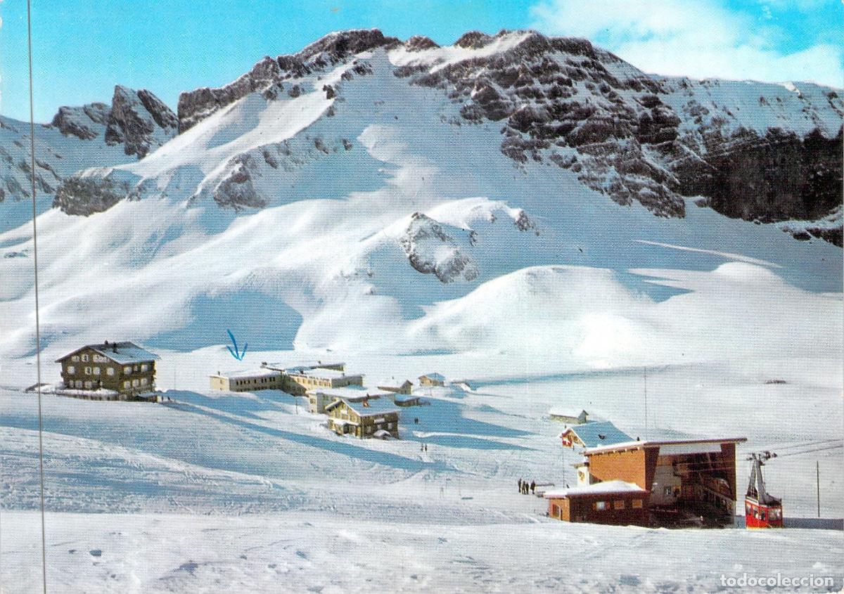 Postales: Postal Suiza Melchsee-Frutt Estaci&oacute;n de Telef&eacute;rico y Paisaje Alpino