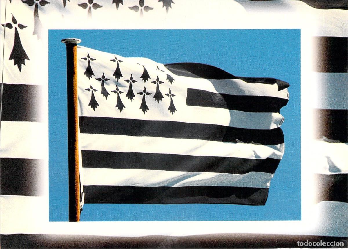 Postales: Postal Bandera Bretona Gwenn-ha-du de Breta&ntilde;a Francia