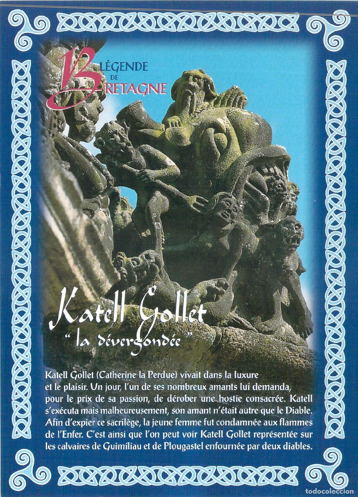 Postales: Postal de Guimiliau Detalle del Calvario Leyenda de Katell Gollet