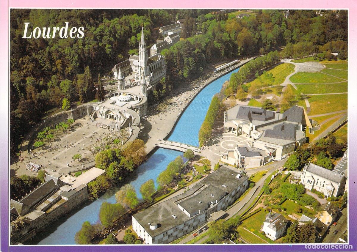 Postales: Postal de Lourdes: Vista A&eacute;rea de los Santuarios y Bas&iacute;licas