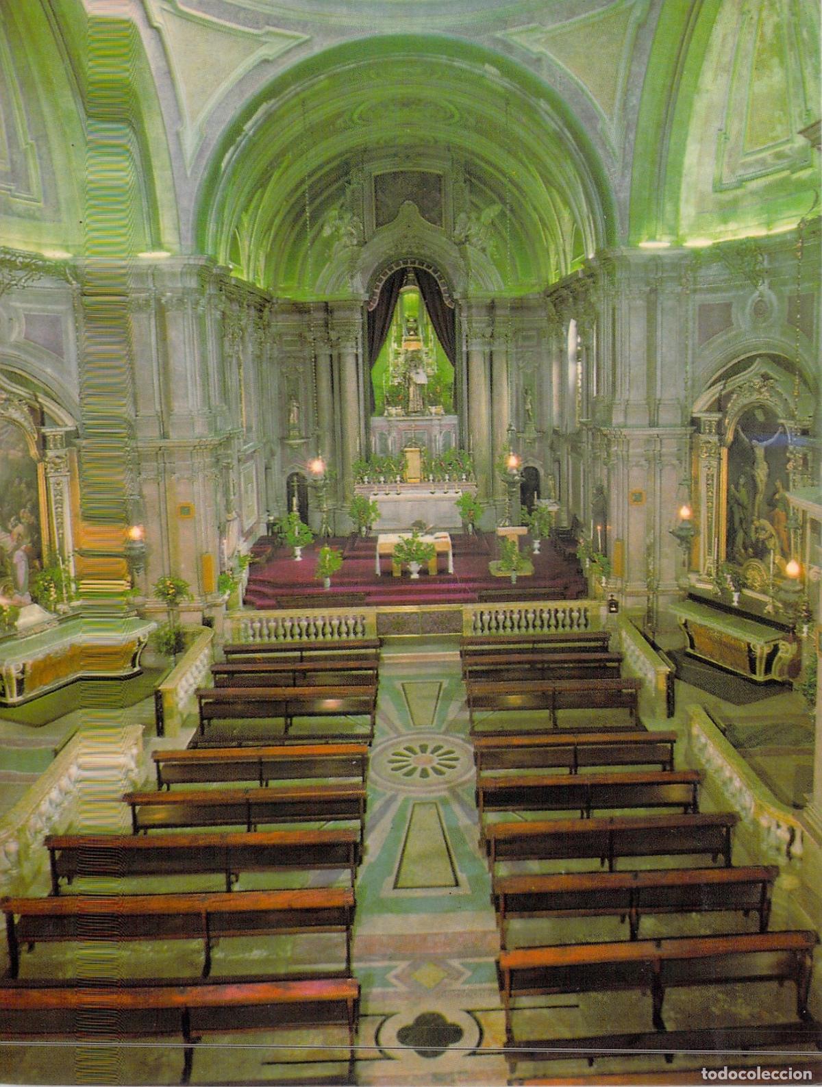 Postales: Postal del Interior de la Iglesia Casa de Santo Ant&oacute;nio en Lisboa