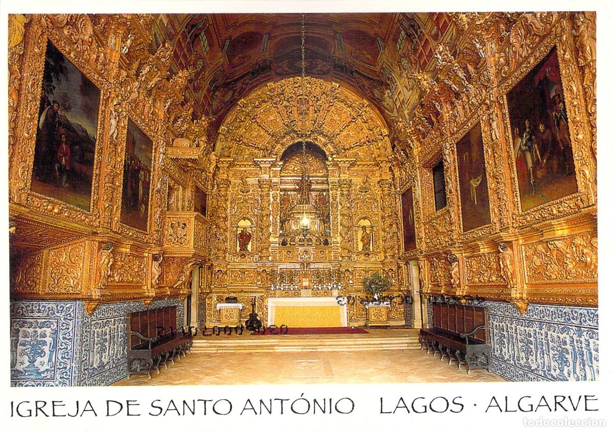 Postales: Postal Interior de la Iglesia de Santo Antonio, Lagos, Algarve