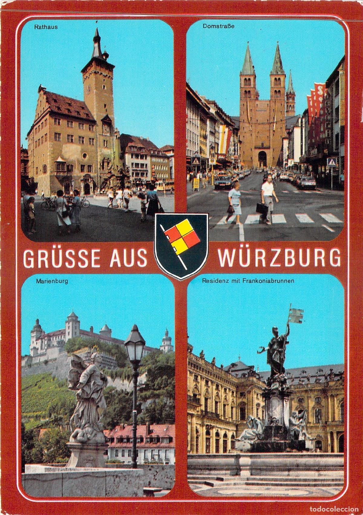 Postales: Postal de W&uuml;rzburg, Alemania - Vistas Panor&aacute;micas de la Ciudad