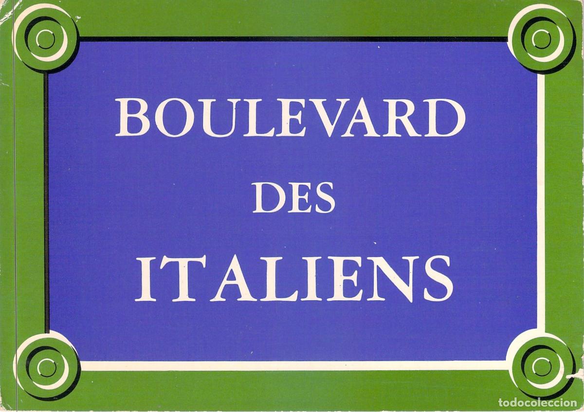Postales: Postal Tur&iacute;stica de Par&iacute;s Boulevard des Italiens Letrero de Calle