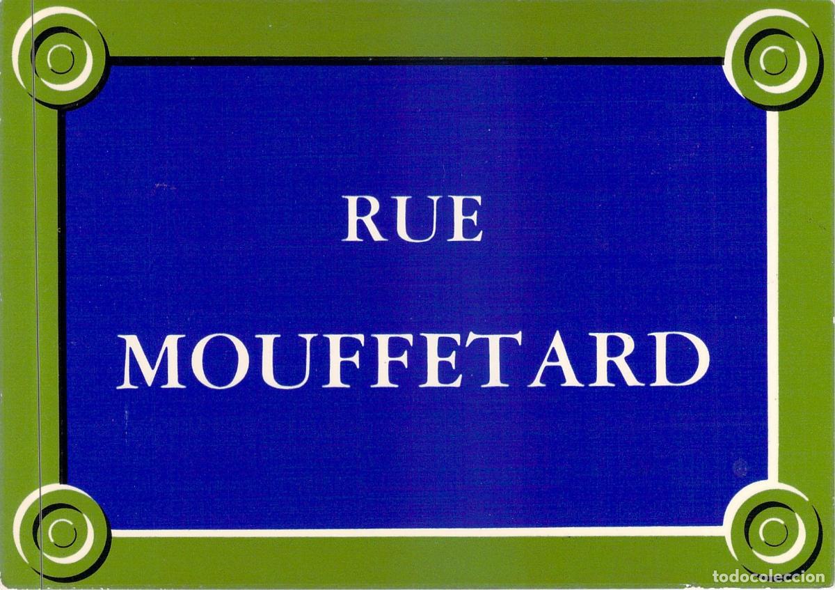 Postales: Postal de Par&iacute;s Placa de Calle Rue Mouffetard Distrito 5