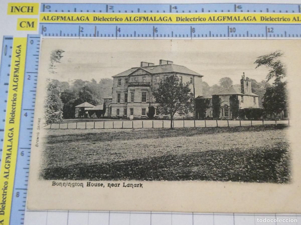 Postales: POSTAL DE REINO UNIDO GRAN BRETA&Ntilde;A. ESCOCIA. BONNINGTON HOUSE LANARK MATASELLOS 1905. 1746