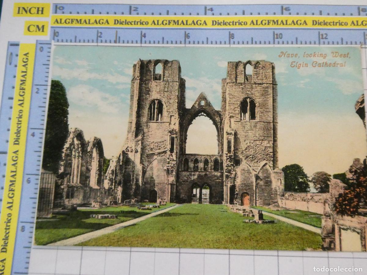 Postales: POSTAL DE REINO UNIDO GRAN BRETA&Ntilde;A. ESCOCIA. ELGIN CATHEDRAL MATASELLOS 1906. 1748