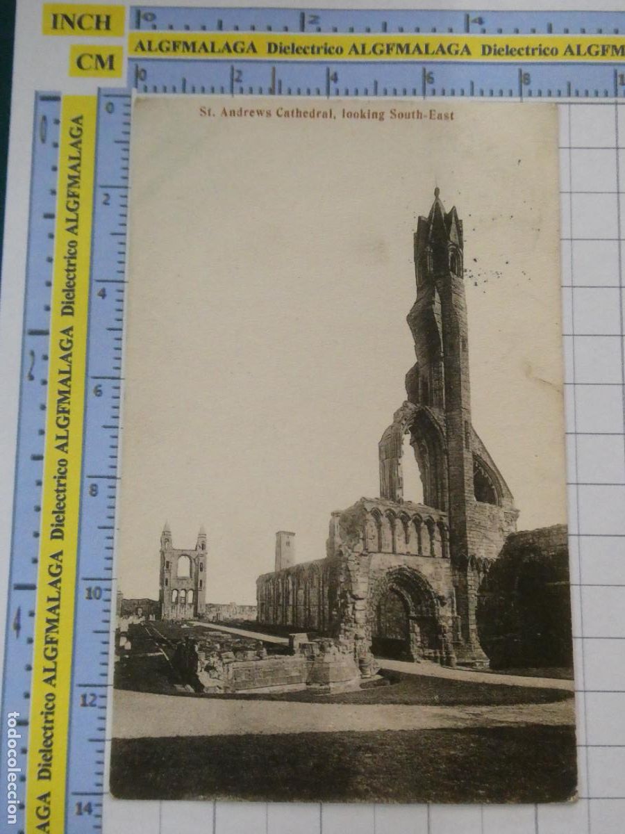 Postales: POSTAL DE REINO UNIDO GRAN BRETA&Ntilde;A. ESCOCIA. ST ANDREWS CATHEDRAL MATASELLOS 1905. 1749
