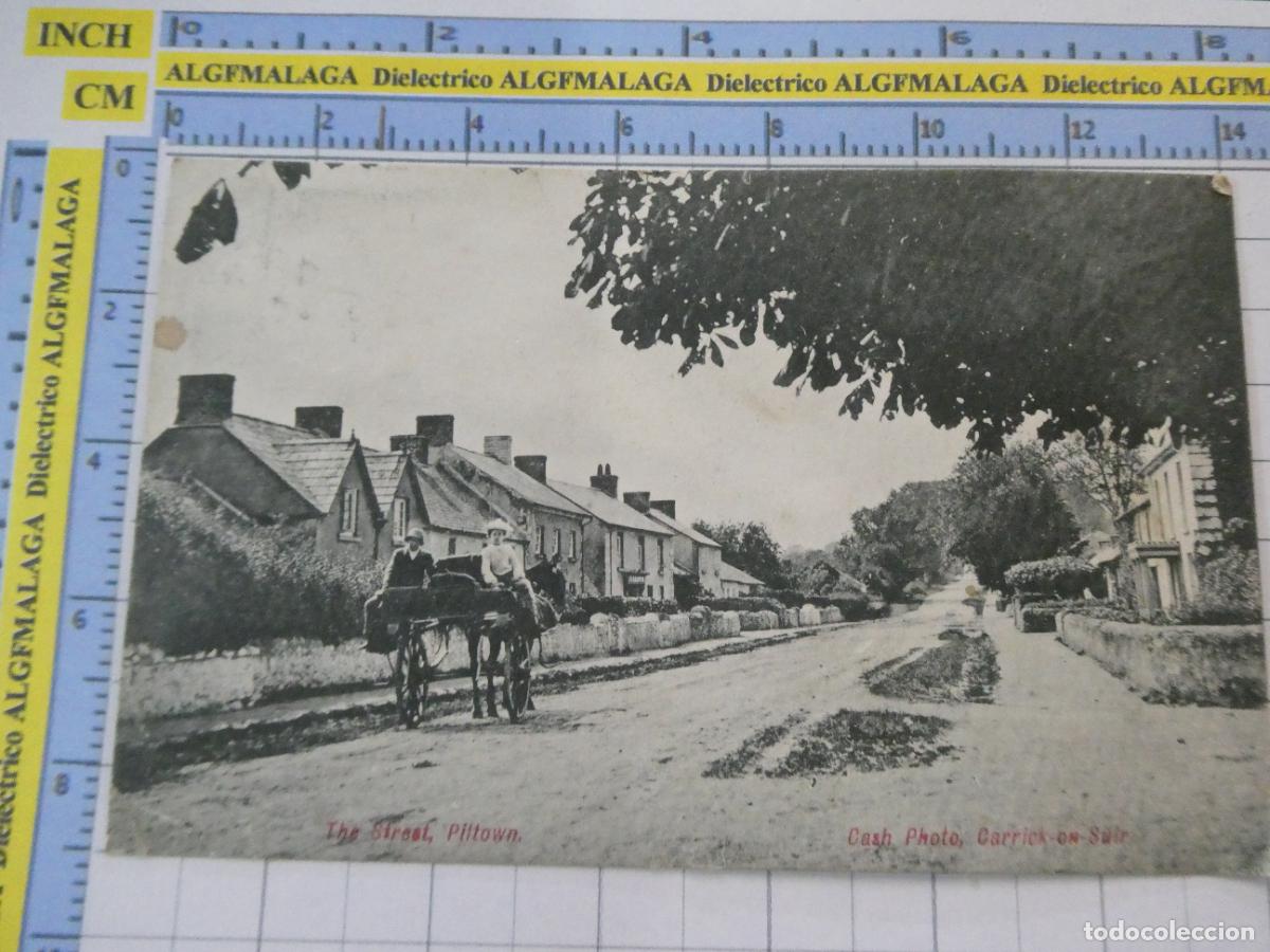 Postales: POSTAL DE IRLANDA. THE STREET, PILTOWN. MUJER CARRETA . MATASELLOS 1904. 1751