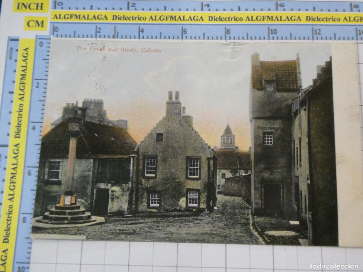 Postales: POSTAL DE REINO UNIDO GRAN BRETA&Ntilde;A. ESCOCIA. CULROSS THE CROSS AND STUDY . MATASELLOS 1906. 1752