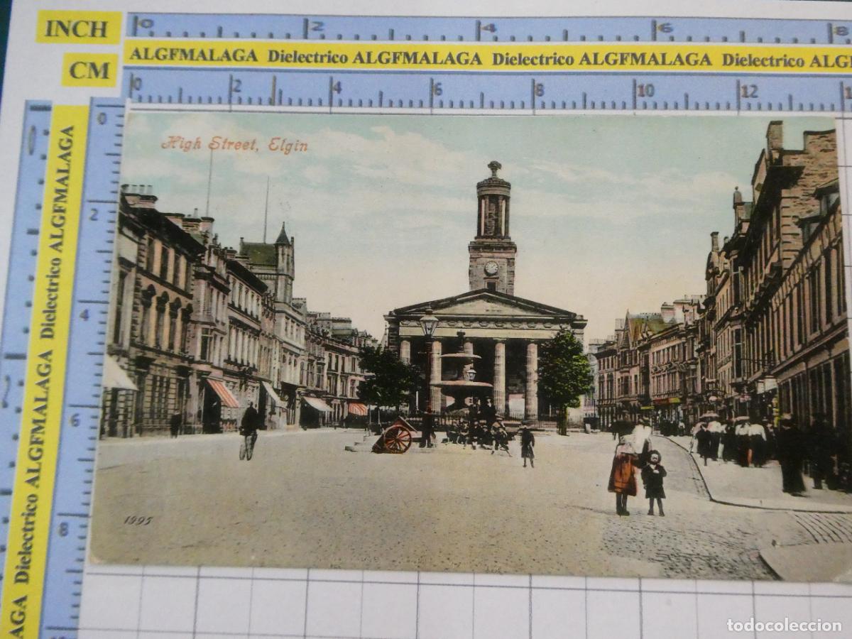 Postales: POSTAL DE REINO UNIDO GRAN BRETA&Ntilde;A. ESCOCIA. ELGIN HIGH STREET . MATASELLOS 1906. 1754