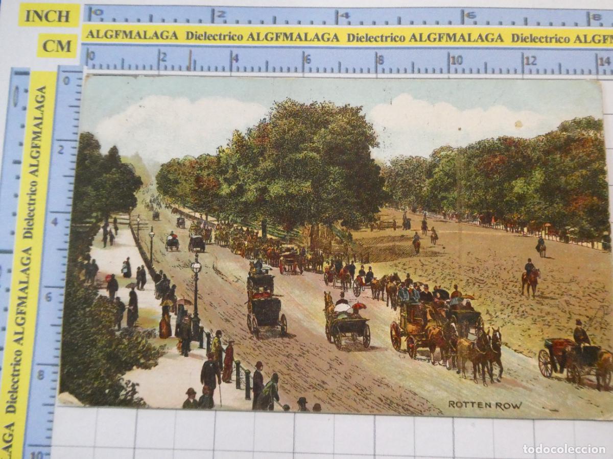 Postales: POSTAL DE REINO UNIDO GRAN BRETA&Ntilde;A. INGLATERRA LONDRES ROTTEN ROW CARRETAS . MATASELLOS 1905. 1755