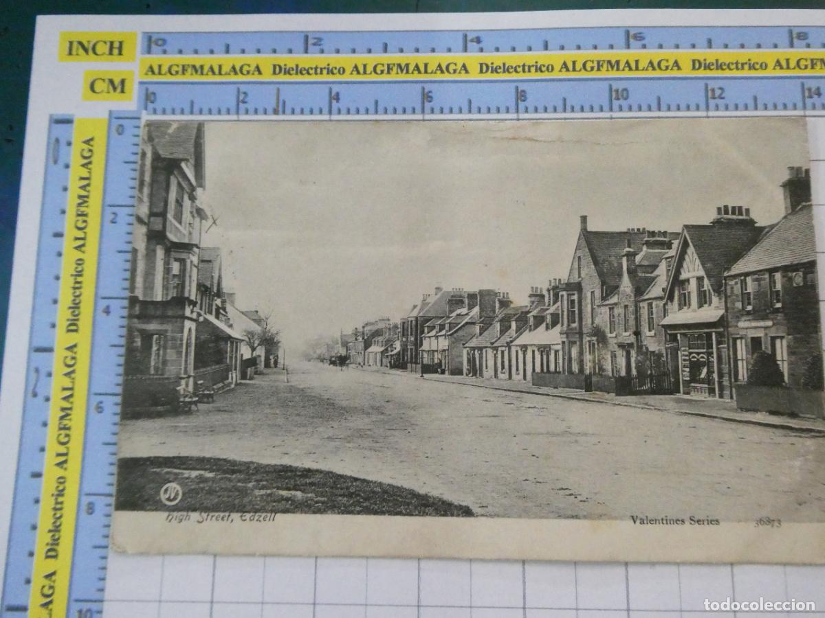 Postales: POSTAL DE REINO UNIDO GRAN BRETA&Ntilde;A. ESCOCIA. EDZELL HIGH STREET. MATASELLOS A&Ntilde;O 1905. 1757