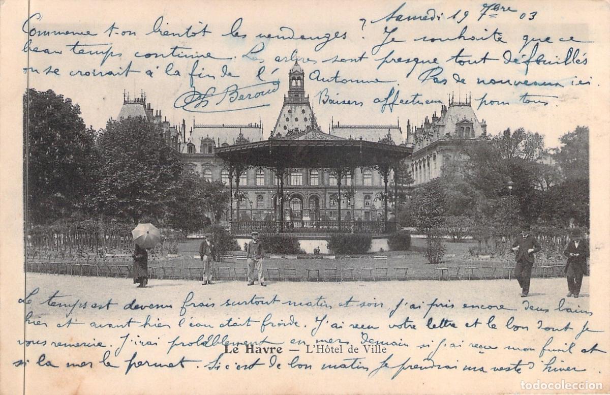 Cartes Postales: Tarjeta Postal del Ayuntamiento y Kiosco de Le Havre, Francia