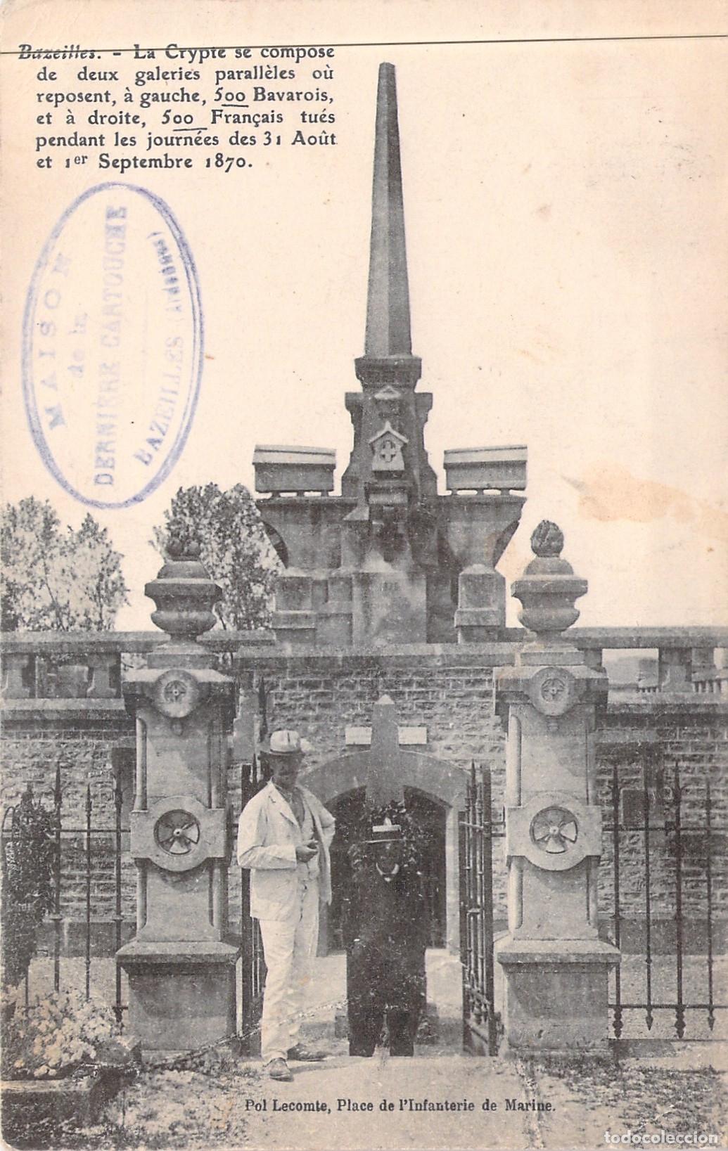 Postales: Postal Cripta de Bazeilles Monumento a los Ca&iacute;dos Guerra 1870