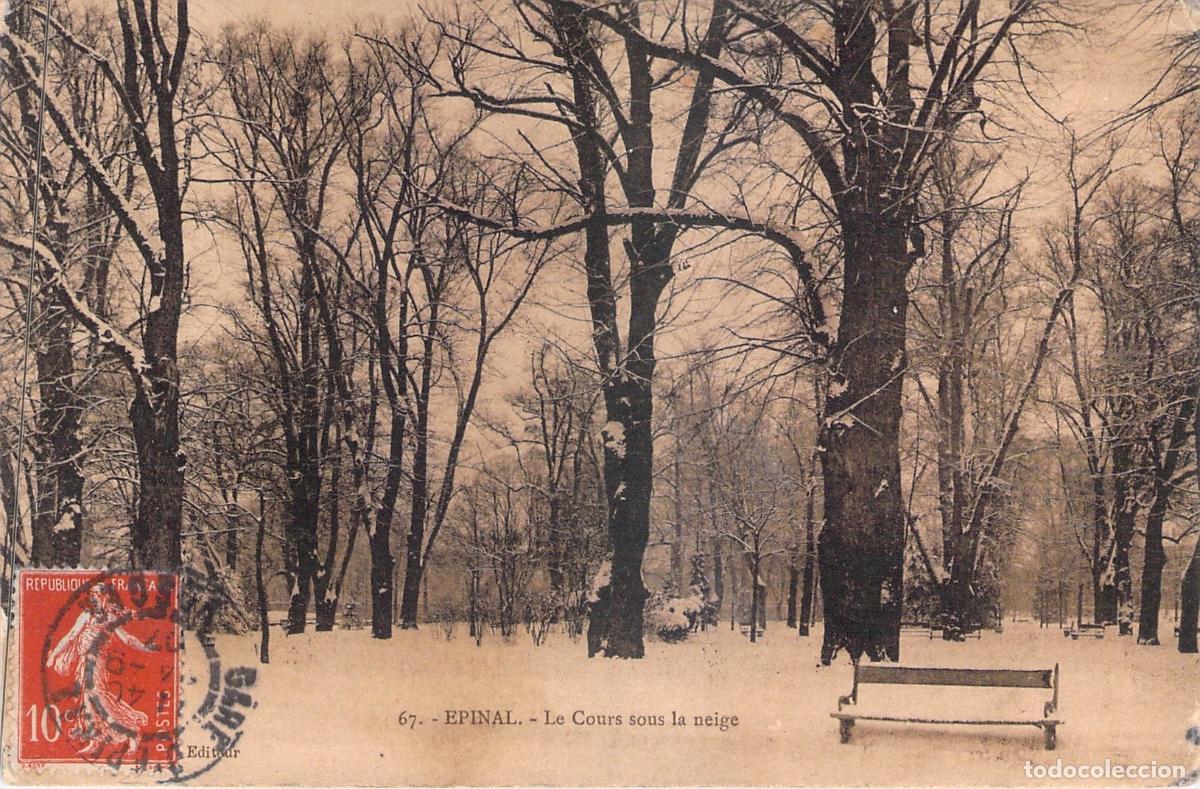 Postales: Postal de Epinal Francia - Le Cours bajo la nieve