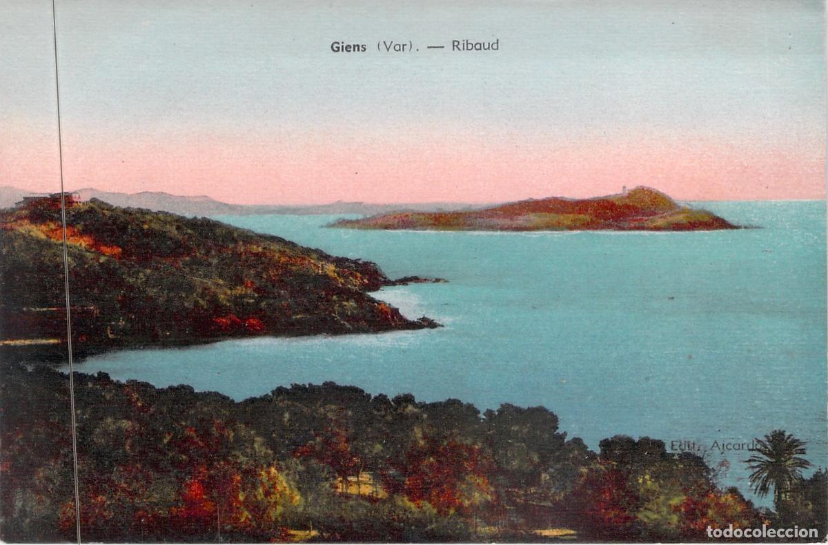 Postkarten: Postal de Paisaje Costero en Giens y la Isla de Ribaud, Francia