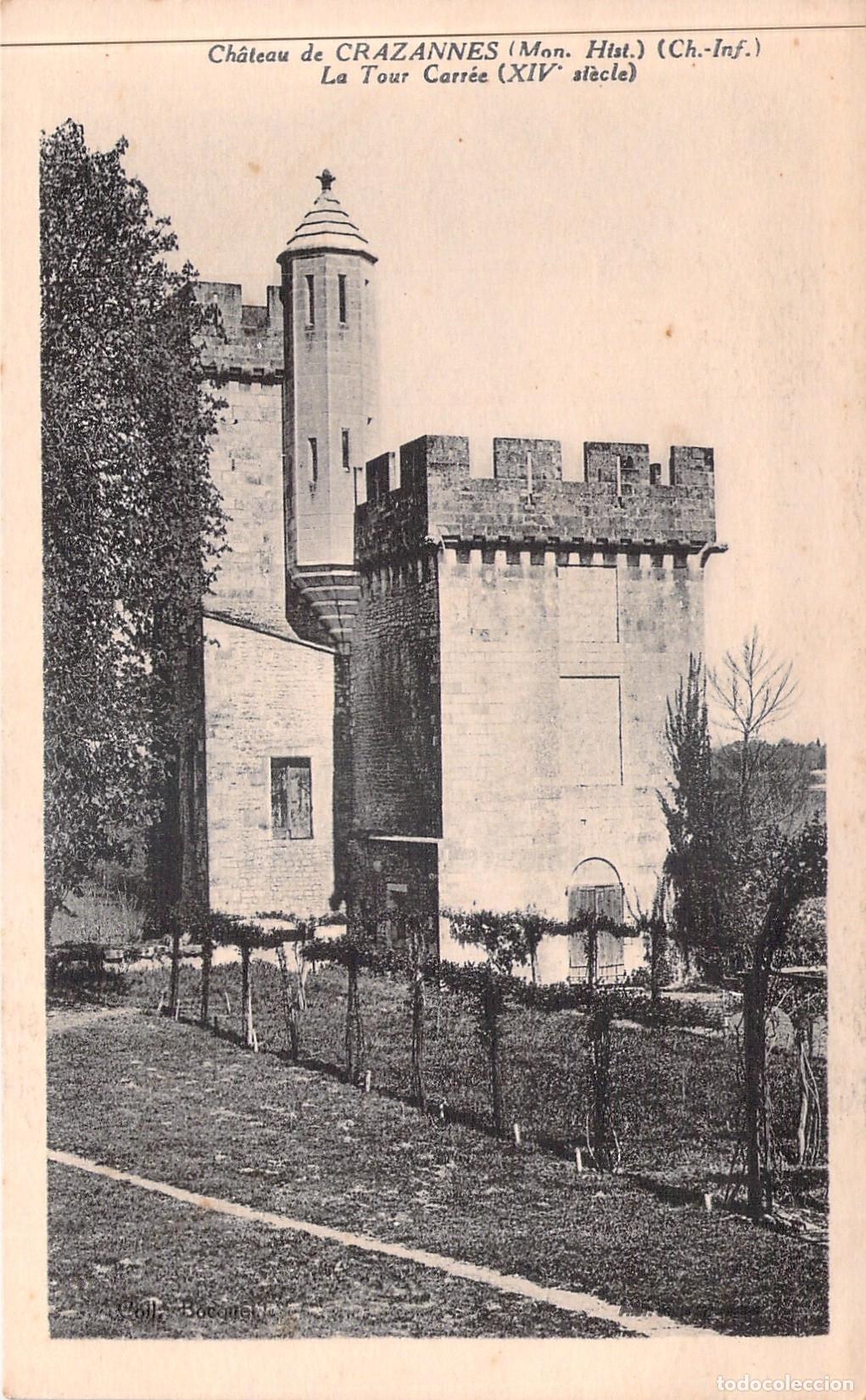 Postkarten: Postal del Castillo de Crazannes, La Torre Cuadrada, Francia