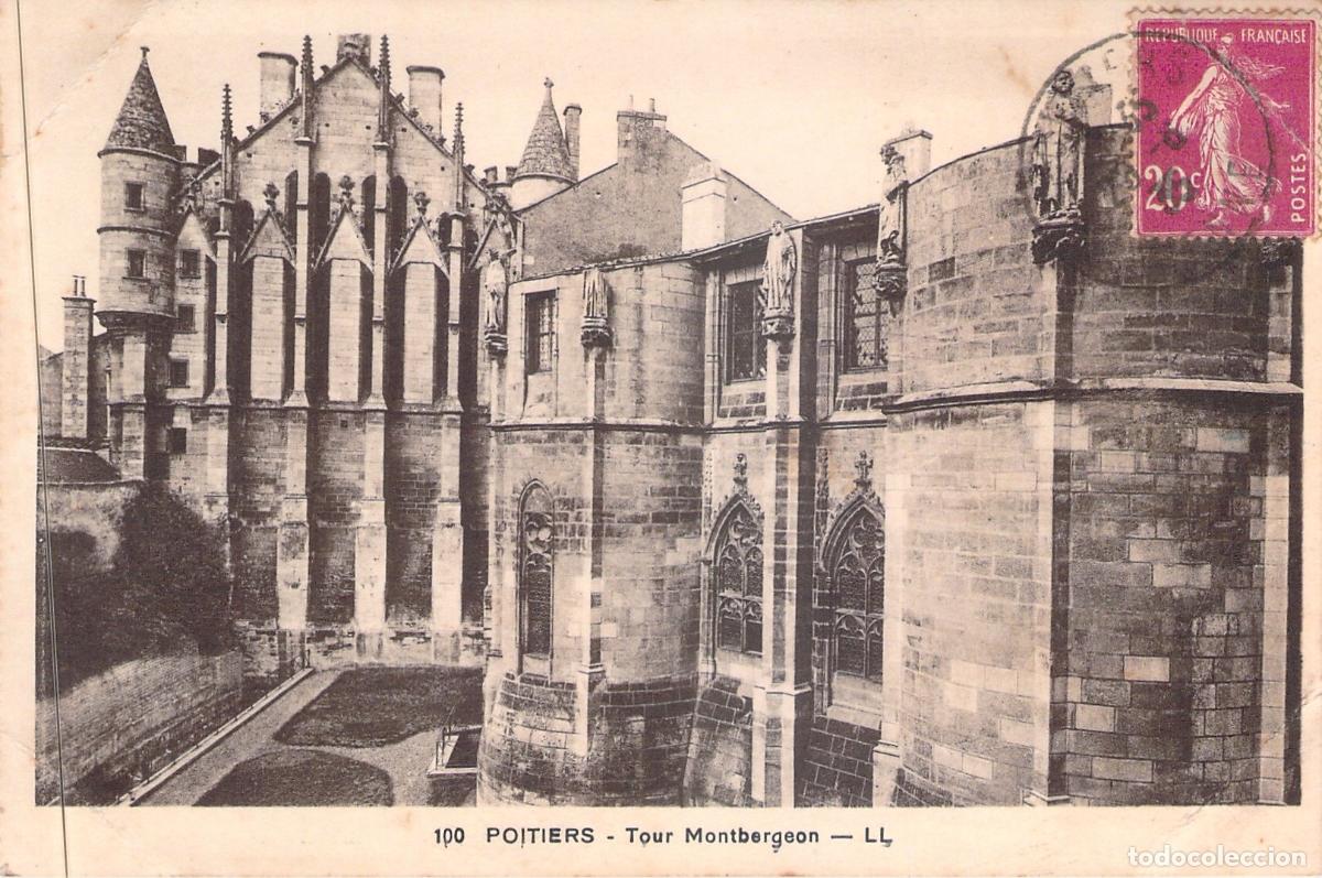 Postkarten: Postal de Poitiers - Torre Montbergeon y Arquitectura G&oacute;tica