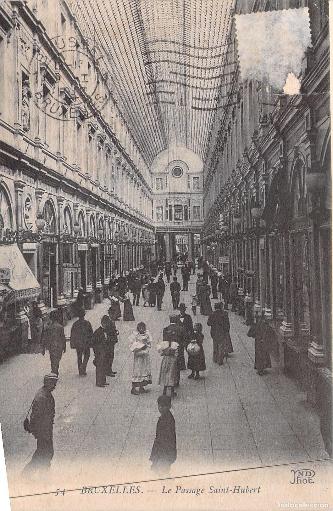 Postkarten: Postal de Bruselas Passage Saint-Hubert Galer&iacute;a Comercial
