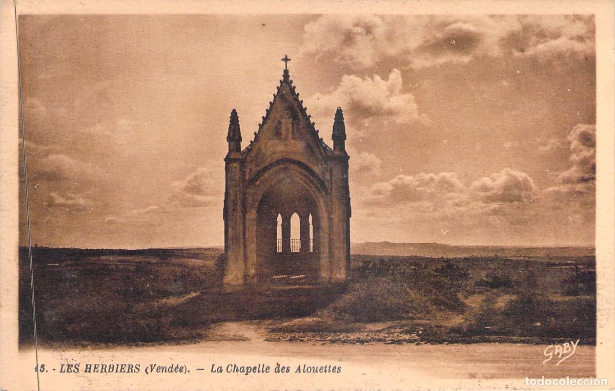 Postkarten: Postal de la Capilla de las Alondras en Les Herbiers, Francia