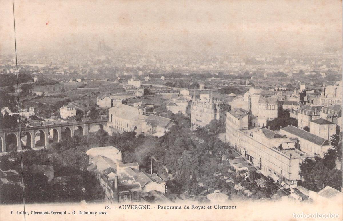 Cartes Postales: Postal Panorama de Royat y Clermont-Ferrand, Auvergne Francia