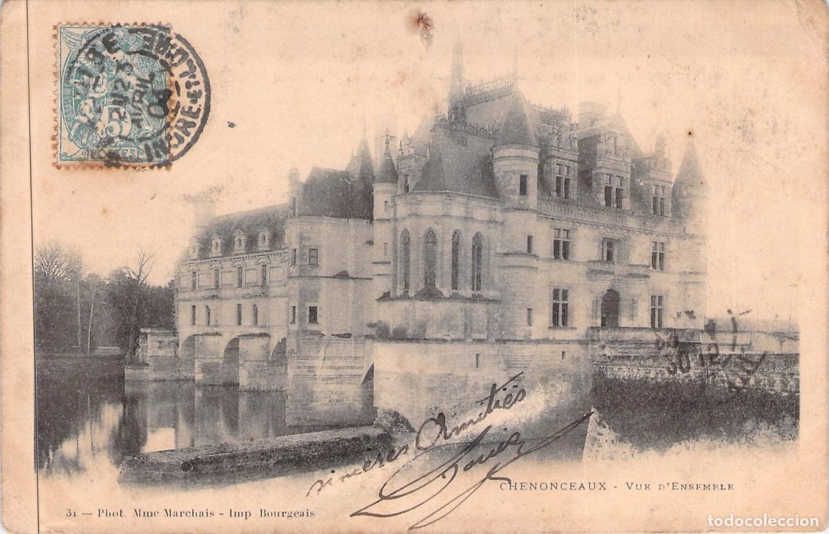 Cartes Postales: Postal del Castillo de Chenonceau, Vista General de Francia