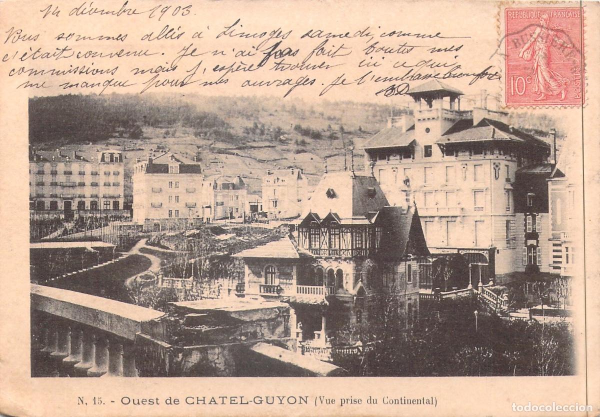Cartes Postales: Postal de Ch&acirc;tel-Guyon, Francia - Vista desde el Hotel Continental