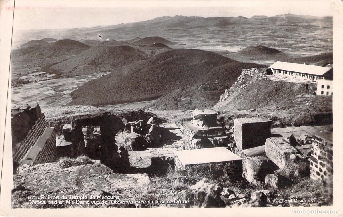 Cartes Postales: Postal de las Ruinas del Templo de Mercurio y Puy de D&ocirc;me, Francia