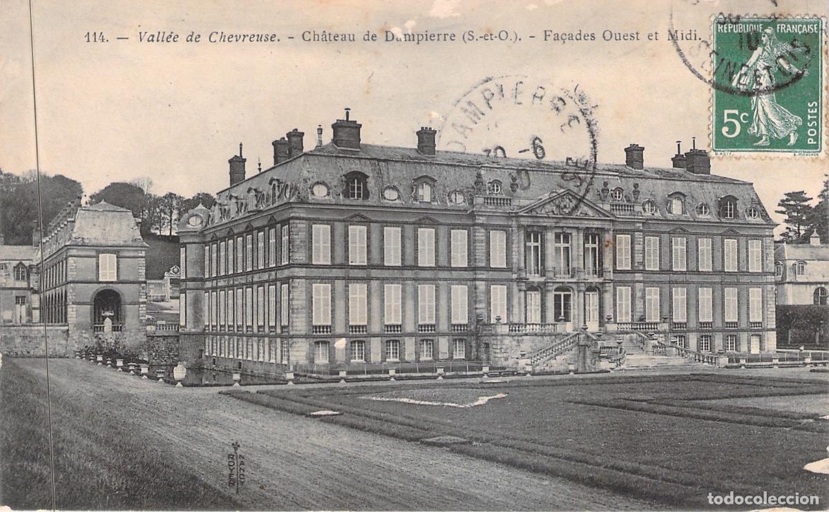 Postales: Postal del Ch&acirc;teau de Dampierre, Fachadas Oeste y Sur, Francia