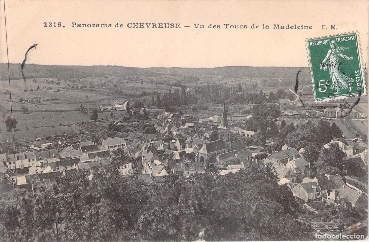 Postales: Postal Panorama de Chevreuse Vista desde Torres de la Madeleine