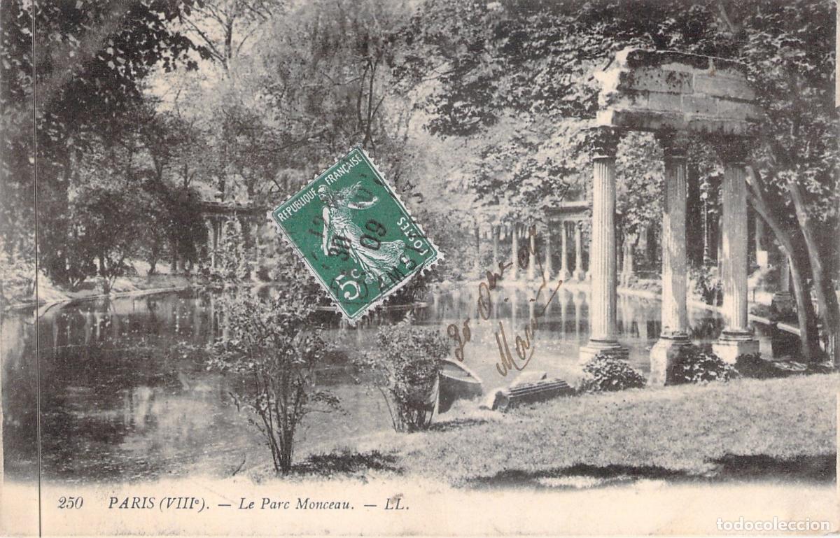 Postales: Tarjeta Postal del Parque Monceau en Par&iacute;s con Columnas