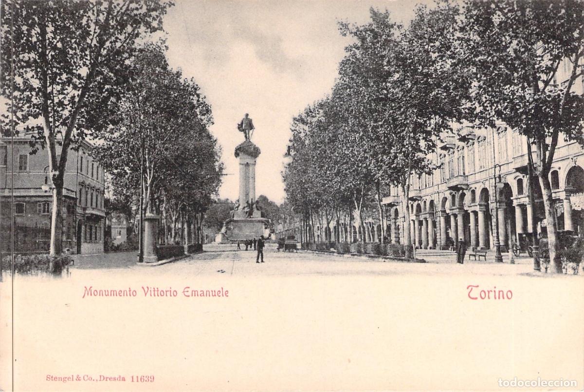 Postales: Postal de Tur&iacute;n: Monumento a Vittorio Emanuele II en Italia