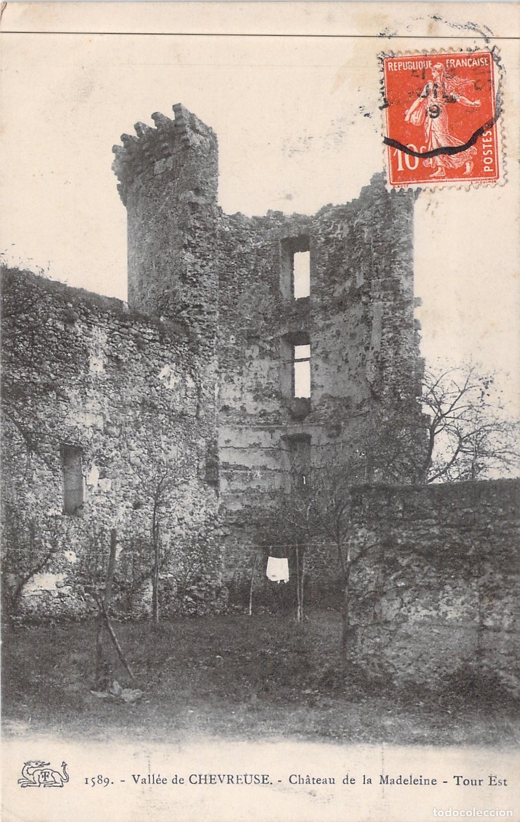 Postales: Postal Castillo de la Madeleine Torre Este Valle de Chevreuse Francia