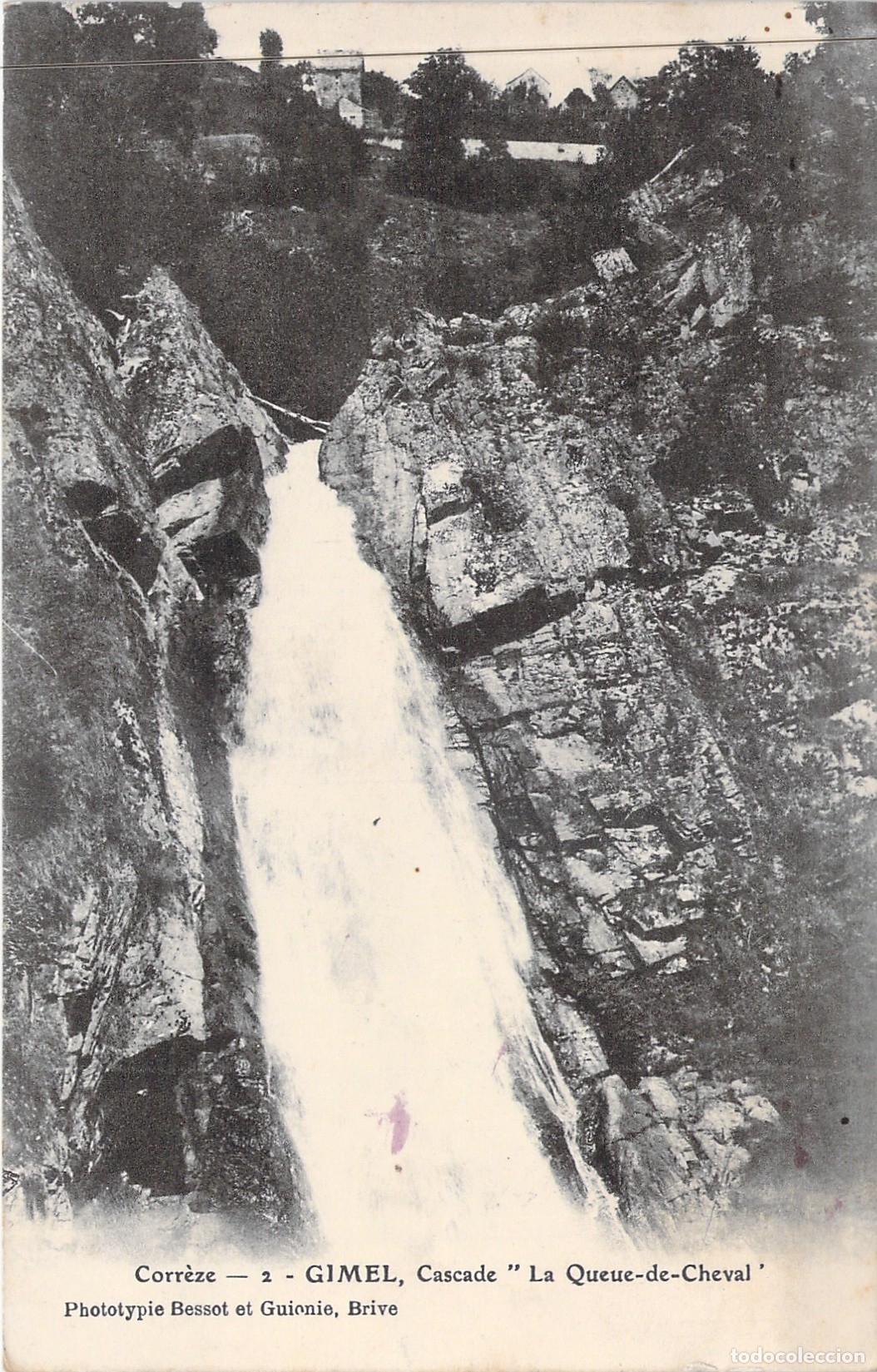 Postales: Tarjeta Postal Cascada La Queue-de-Cheval en Gimel, Corr&egrave;ze