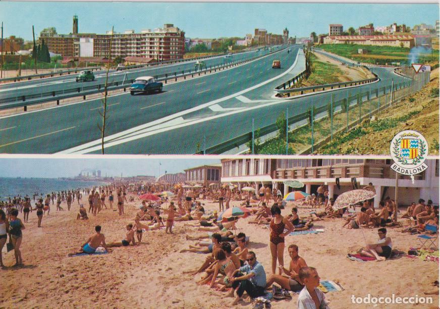 Postales: BADALONA, AUTOPISTA Y PLAYA - POSTALES BADALONA N&ordm;13 - S/C