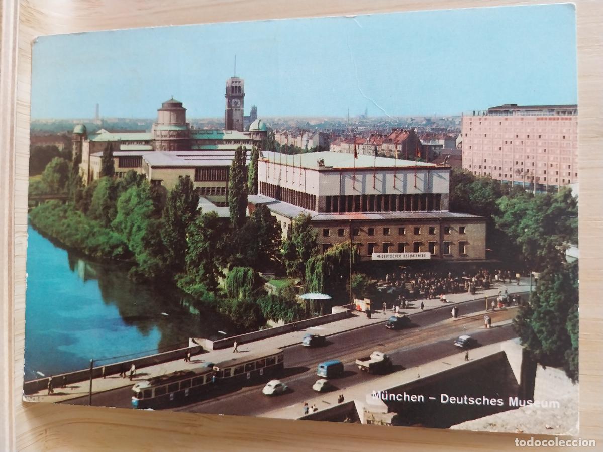 Postales: MUENCHEN DEUTSCHES MUSEUM POSTAL 330 CIRCULADA A&Ntilde;O 1975 SELLO MIT LUFTPOST