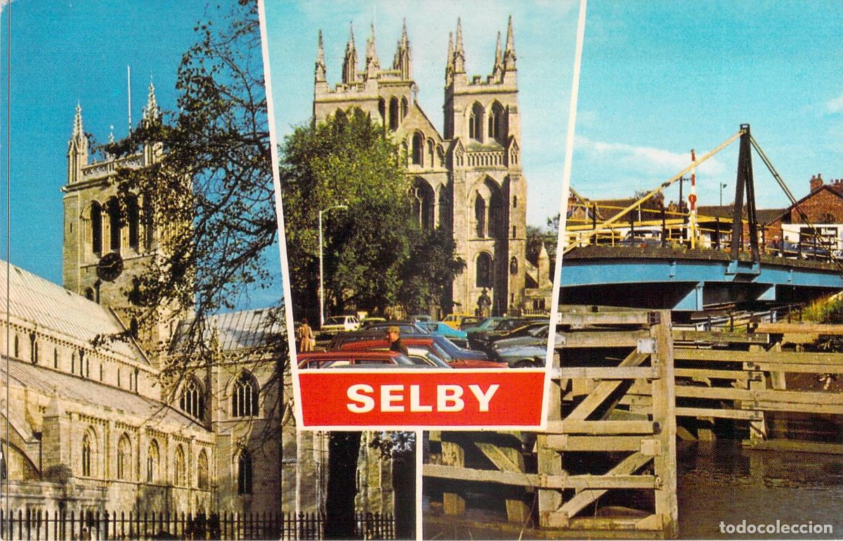 Postcards: Postal de Selby, Inglaterra: Abad&iacute;a y Puente de Yorkshire