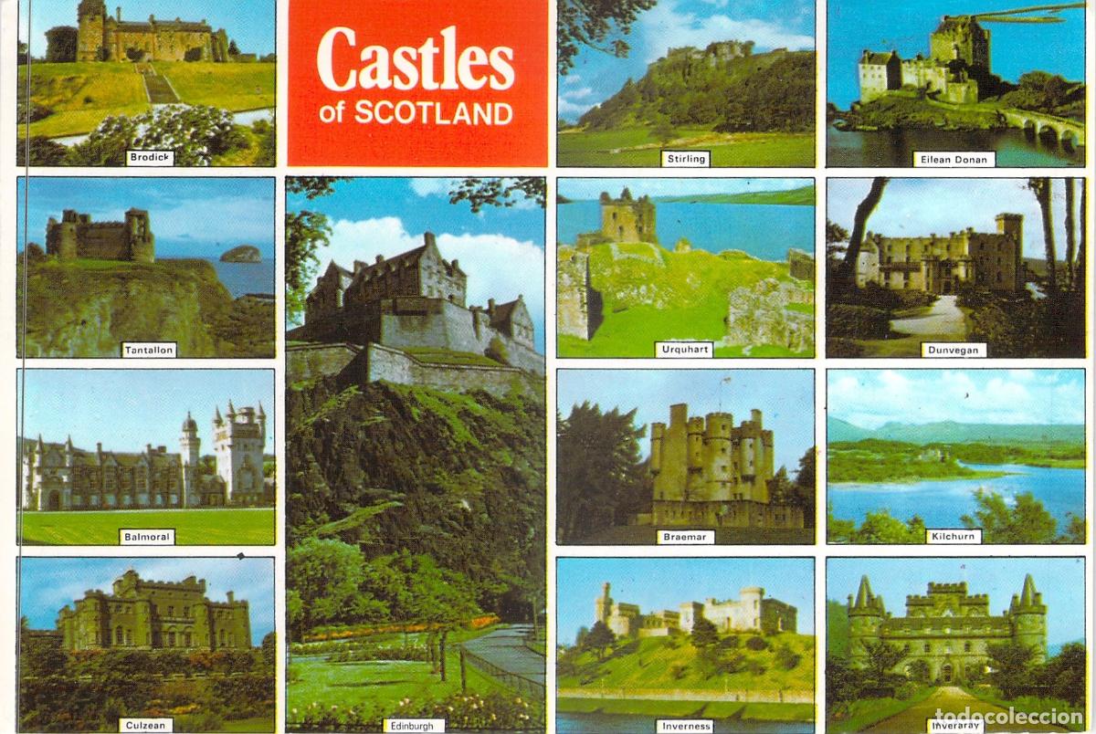 Postcards: Postal de Castillos de Escocia con Vistas M&uacute;ltiples y Mensaje de Radio
