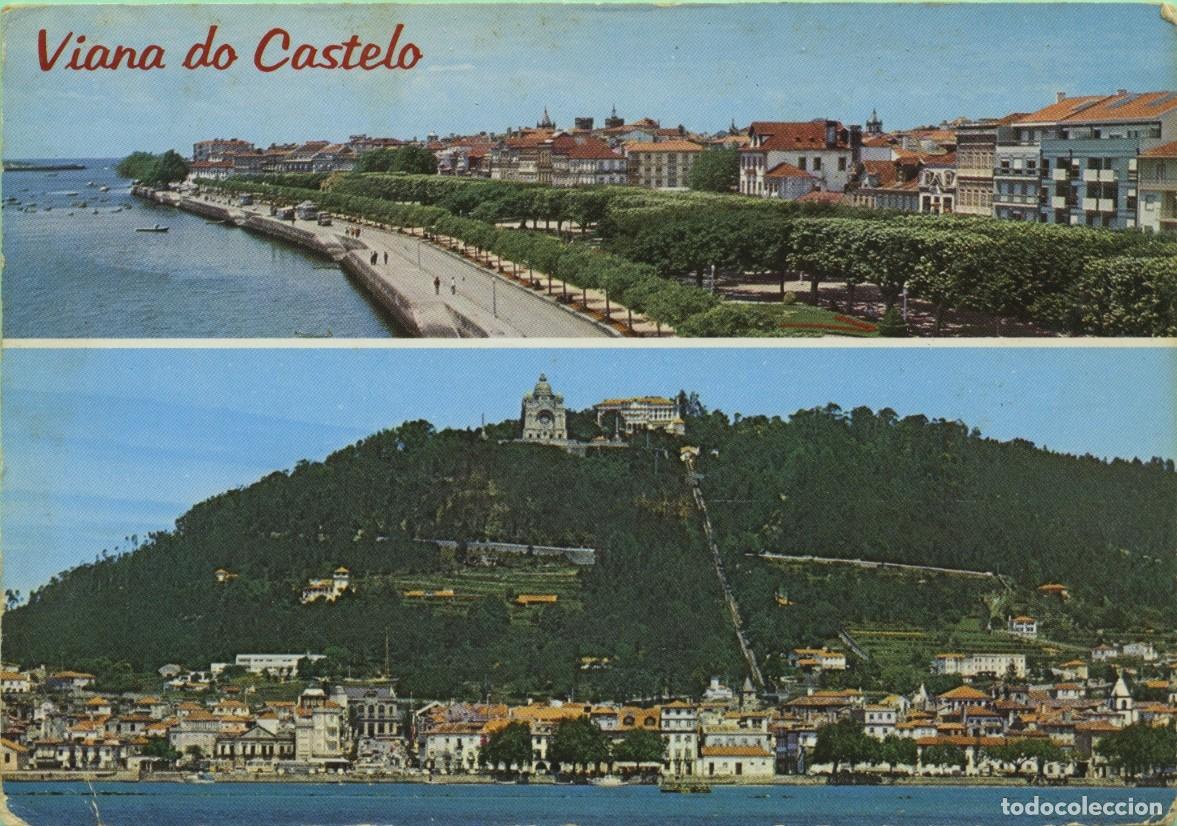 Postcards: N&ordm; 347-VIANA DO CASTELO. Portugal. Vista parcial da cidade. Circulada en 1976. EDI&Ccedil;OES LUSOCOLOR