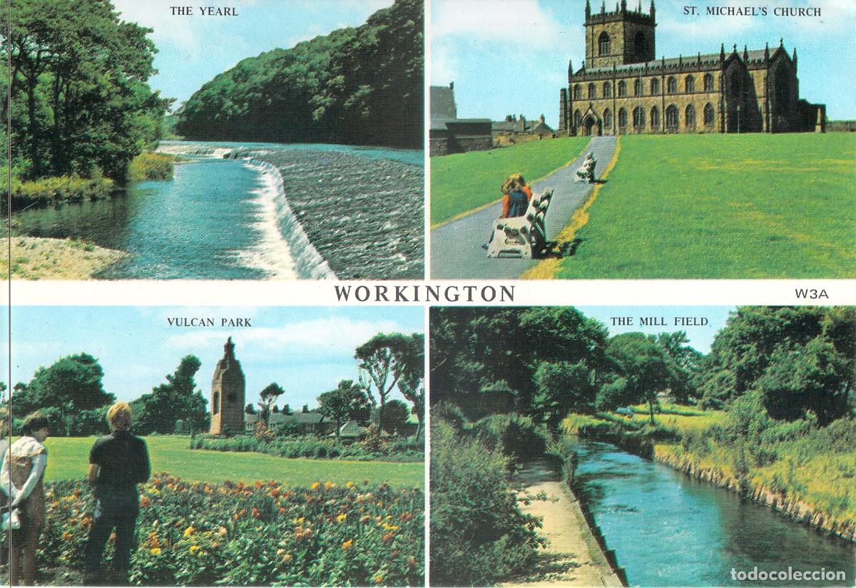 Postcards: Postal Multivista de Workington Inglaterra - Paisajes y Parques