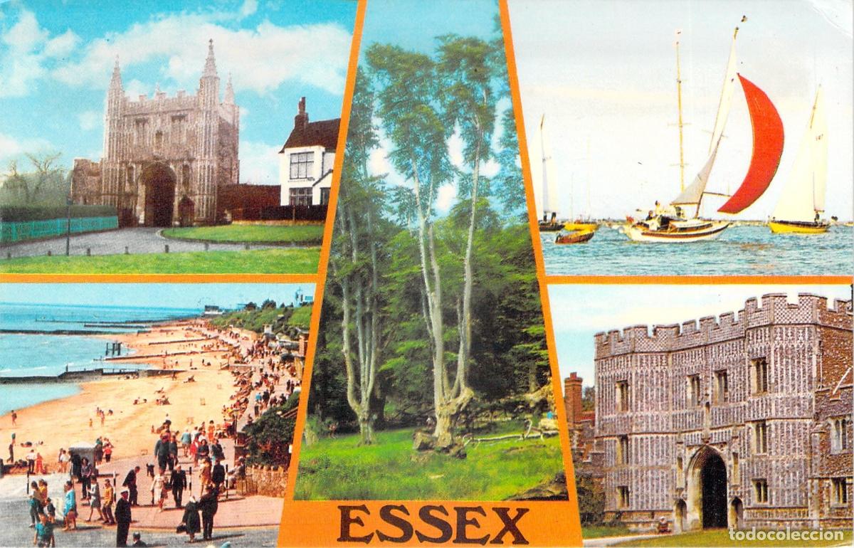 Postcards: Postal Multi-vista de Essex Inglaterra Colchester Clacton-on-Sea