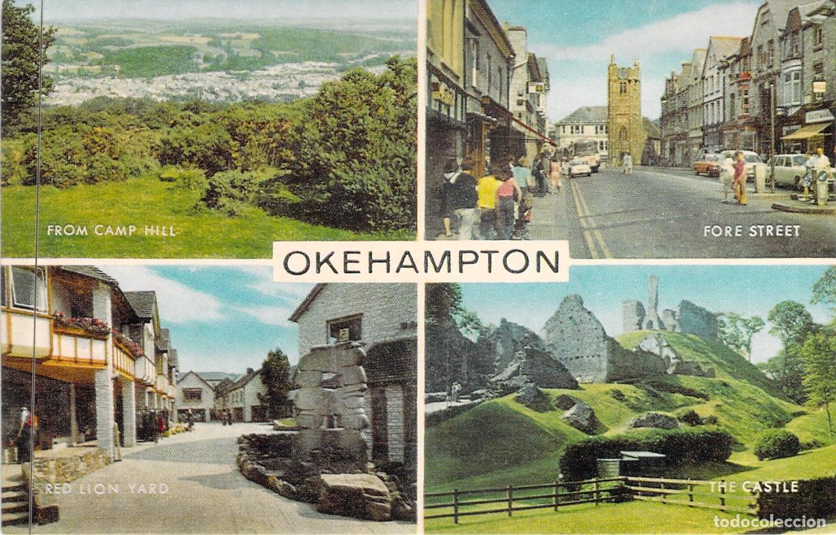 Postcards: Postal de Okehampton, Devon - Multivista de Vistas Locales