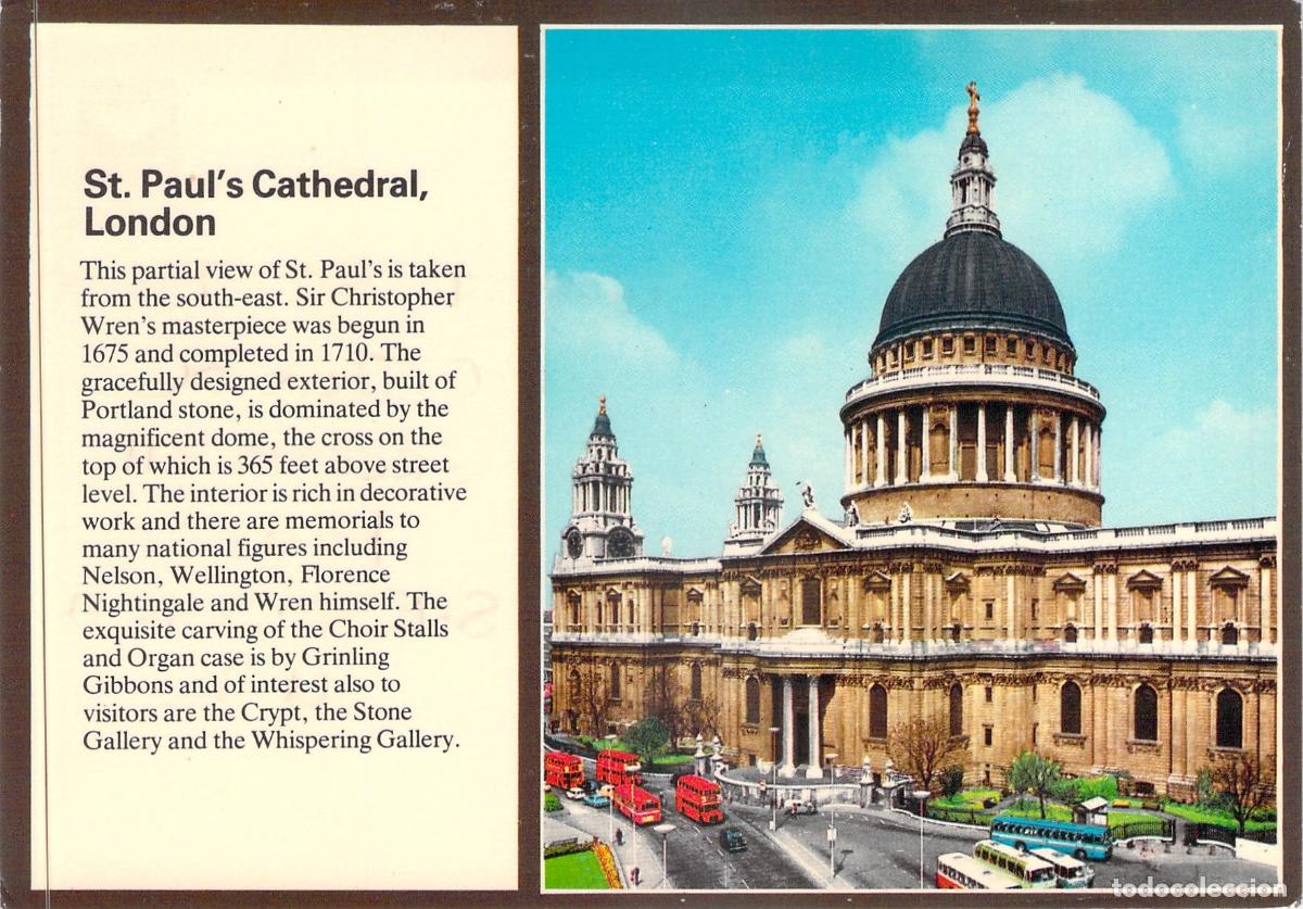 Postcards: Postal de la Catedral de San Pablo en Londres, Inglaterra