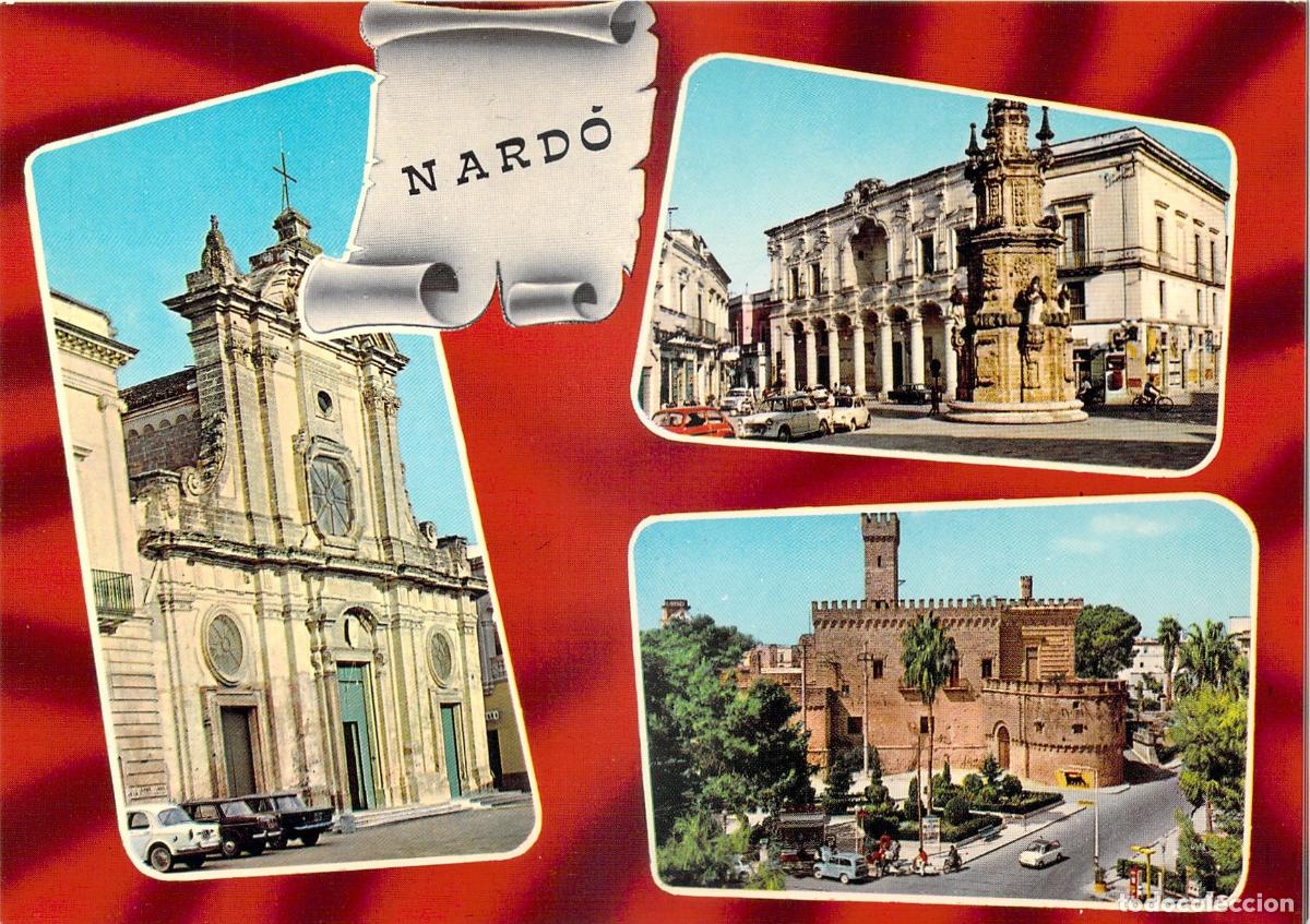 Postcards: Postal de Nard&ograve; Lecce Italia Vista M&uacute;ltiple Catedral y Castillo