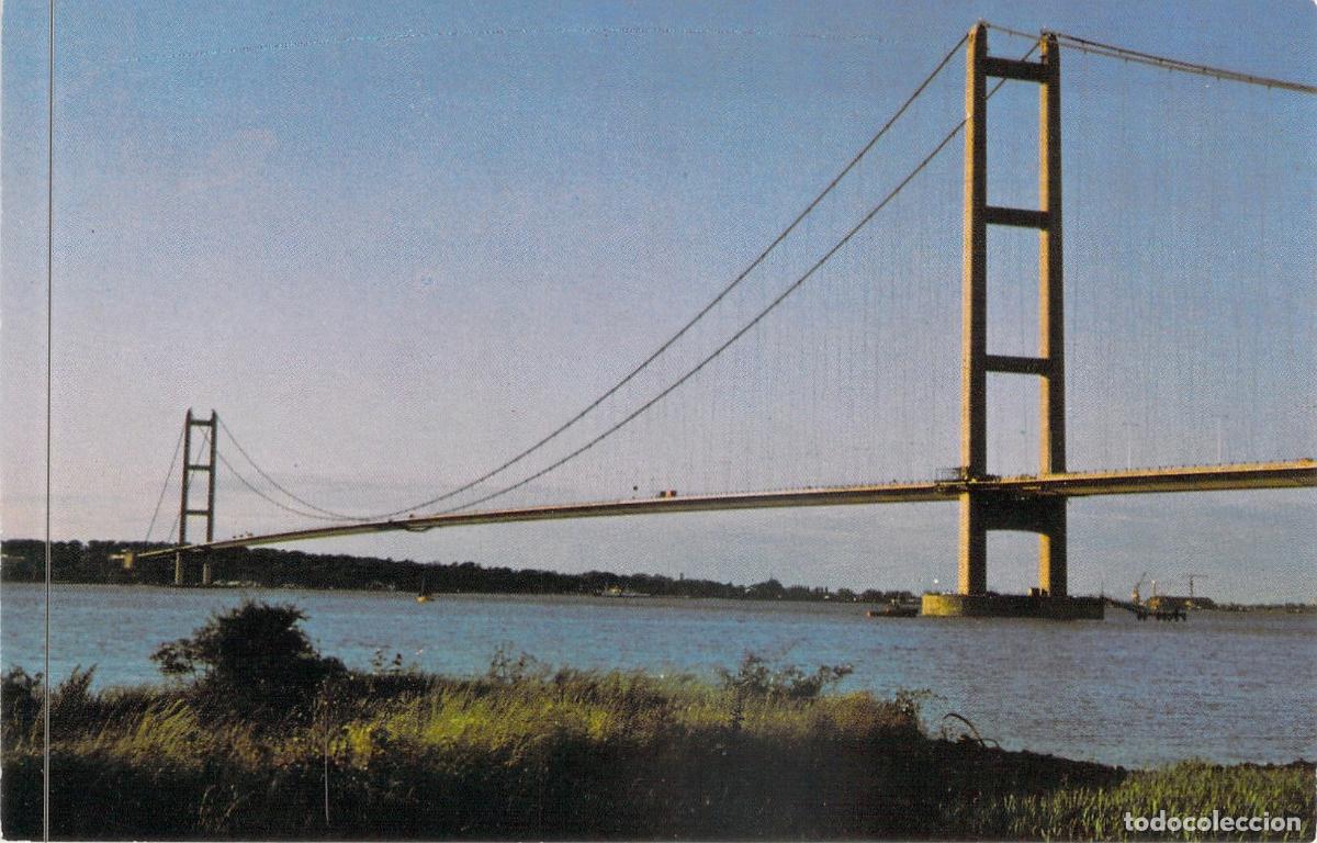 Cartoline: Postal del Puente Humber desde la Orilla Sur, Inglaterra