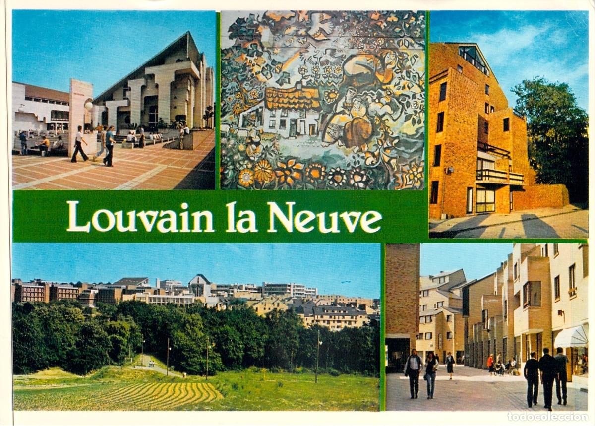 Cartoline: Postal de Louvain-la-Neuve, B&eacute;lgica - Multivista Arquitect&oacute;nica