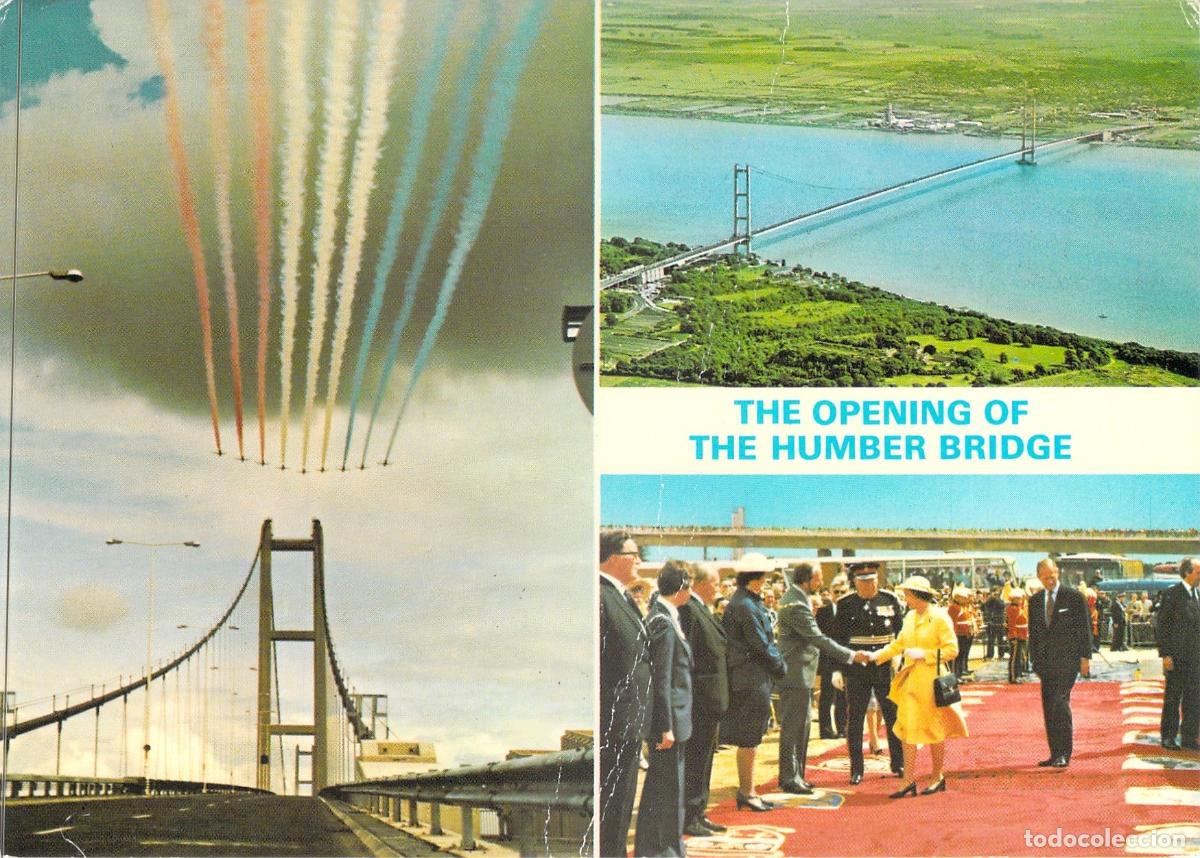 Postales: Postal Inauguraci&oacute;n del Puente Humber por la Reina Isabel II