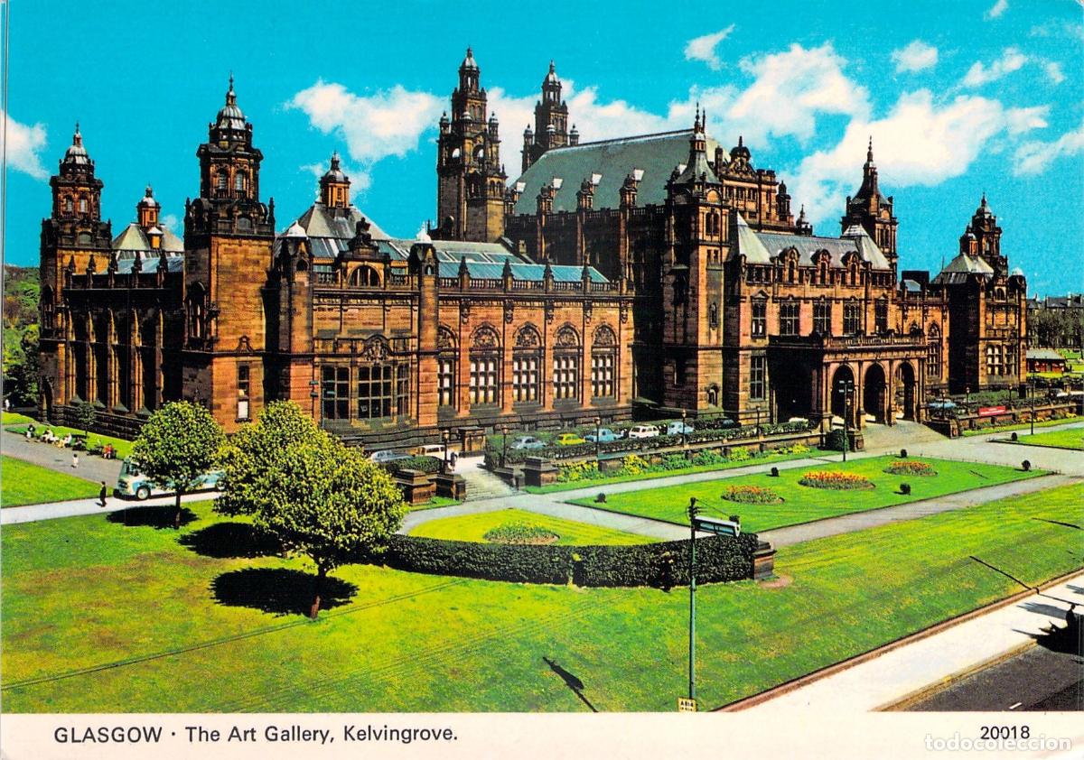 Postales: Postal de la Galer&iacute;a de Arte Kelvingrove en Glasgow, Escocia
